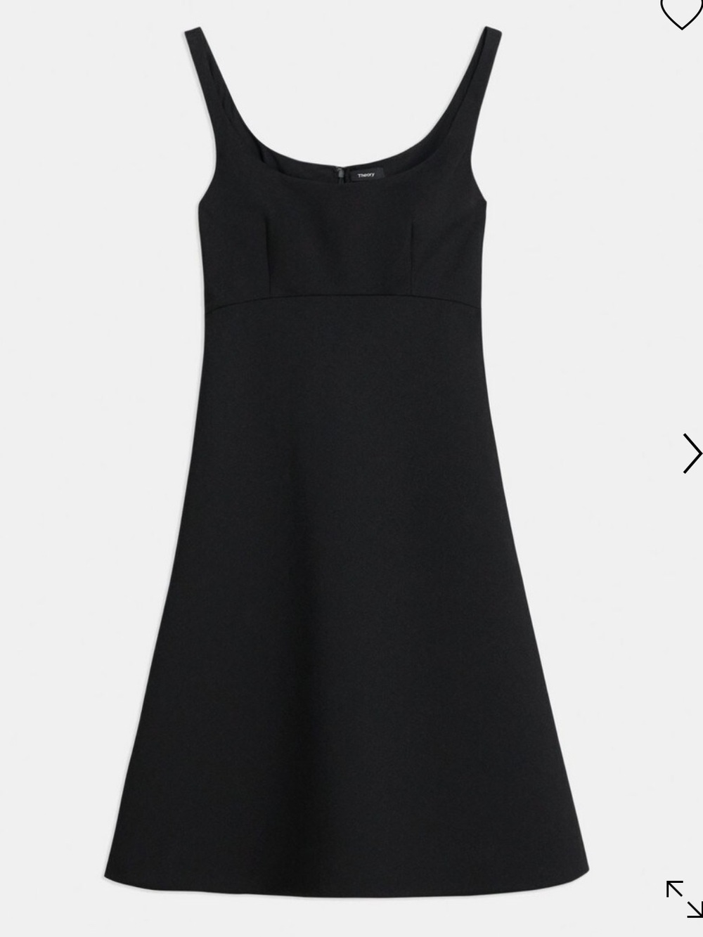 Portrait Neck Dress in Textured Gabardine